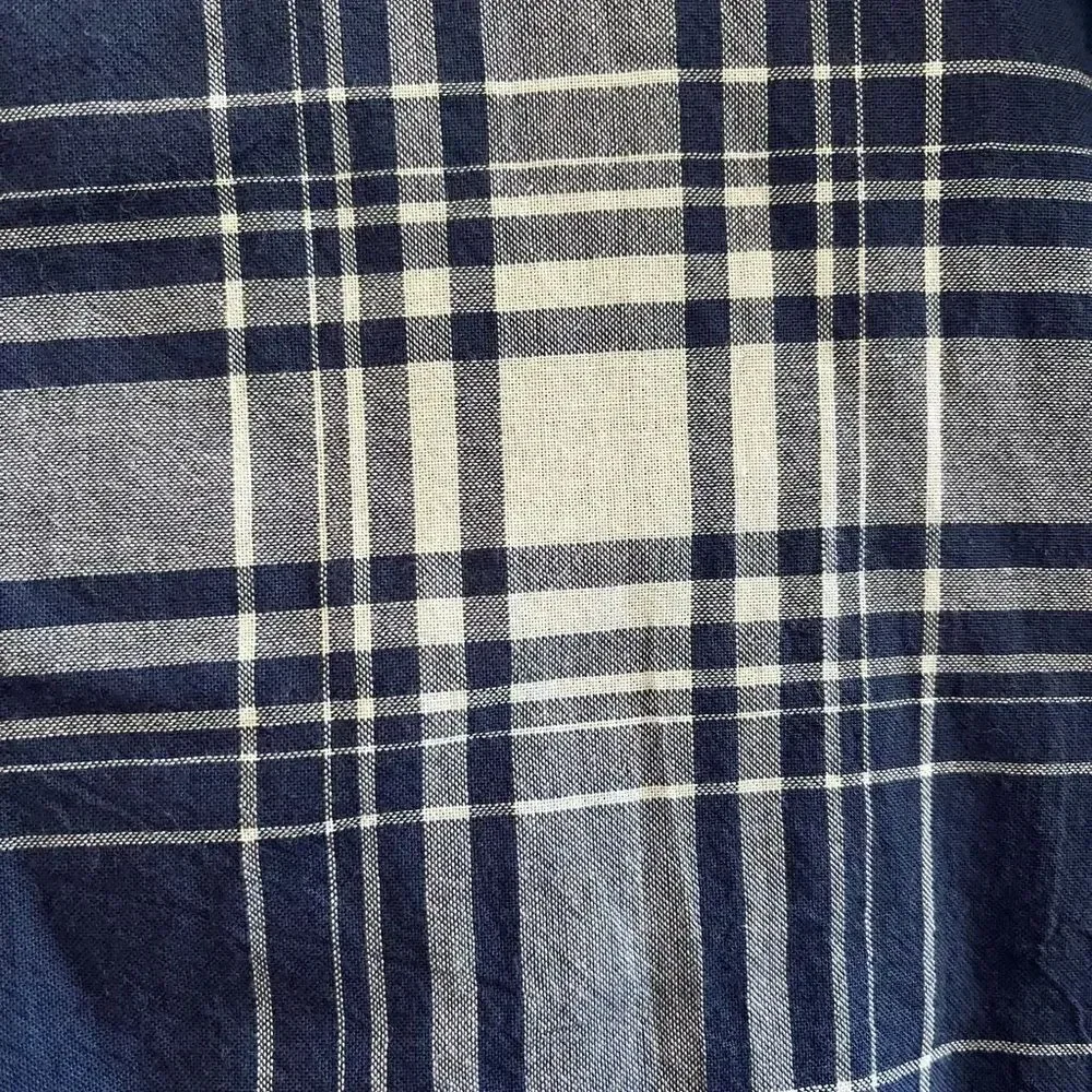 Tailored J. Crew Blue Light Wright Plaid Button Down Shirt sz S EUC